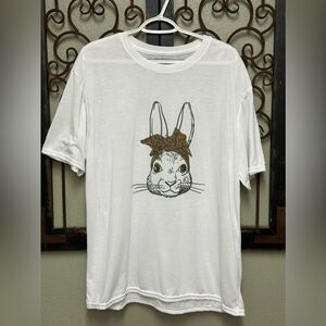 Boutique cheetah bunny tee